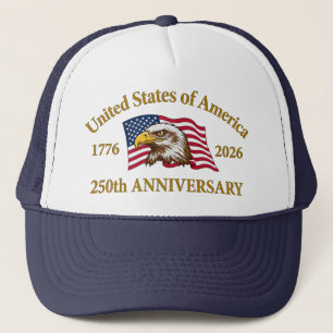 250ste Verjaardag USA Patriottisch 1776–2026 Trucker Pet