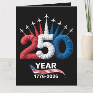 250ste verjaardag USA patriottisch 250 jaar Kaart
