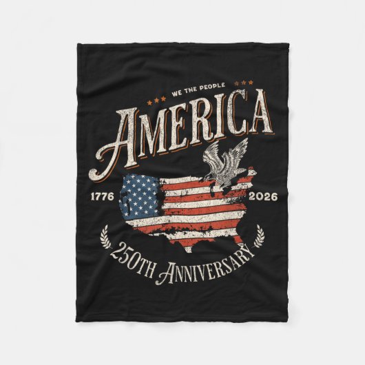 250ste verjaardag Usa patriottisch 4 juli Fleece Deken (Voorkant)