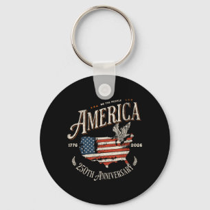 250ste verjaardag Usa patriottisch 4 juli Sleutelhanger