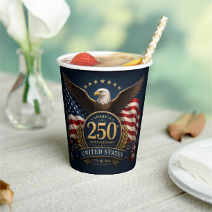 250ste verjaardag USA patriottisch aandenken Papieren Bekers