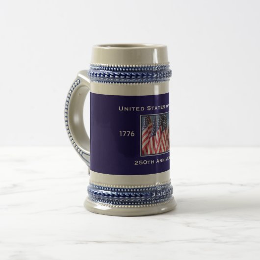 250ste verjaardag USA patriottisch Bierpul (Voorkant links)