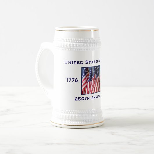 250ste verjaardag USA patriottisch Bierpul (Voorkant links)