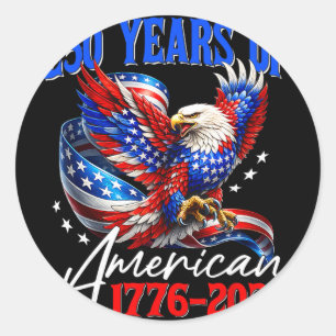 250ste verjaardag Usa patriottische adelaar 250 ja Ronde Sticker