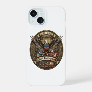 250ste verjaardag USA patriottische adelaar iPhone 15 Case