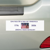 250ste verjaardag USA Patriottische Amerikaanse vl Bumpersticker (Op auto)