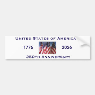 250ste verjaardag USA Patriottische Amerikaanse vl Bumpersticker