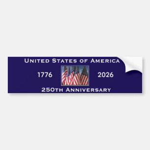 250ste verjaardag USA patriottische Amerikaanse vl Bumpersticker