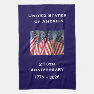 250ste verjaardag USA patriottische Amerikaanse vl Theedoek