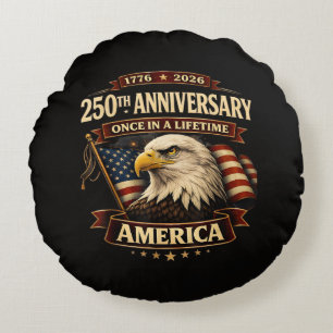 250ste Verjaardag USA T-shirt 250ste Amerika Rond Kussen