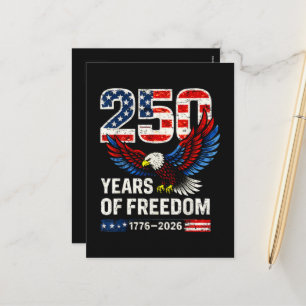 250ste verjaardag usa vlag amerikaans feestdagenkaart