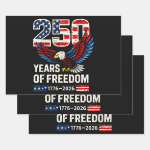 250ste verjaardag usa vlag amerikaans inpakpapier vel