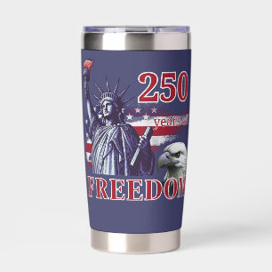 250ste Verjaardag USA Vlag Liberty Eagle Vrijheid Geïsoleerde Drinkbeker