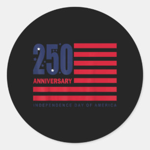 250ste verjaardag Usa-vlag Onafhankelijkheidsdag 2 Ronde Sticker