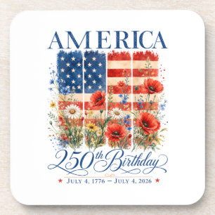 250ste verjaardag USA Vrouwen 4 juli Amerika 25 Bier Onderzetter