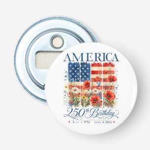 250ste verjaardag USA Vrouwen 4 juli Amerika 25 Button Flesopener