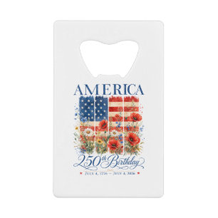 250ste verjaardag USA vrouwen 4 juli Amerika 25 Creditkaart Flessenopener