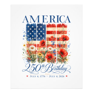 250ste verjaardag USA Vrouwen 4 juli Amerika 25 Foto Afdruk
