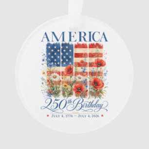 250ste verjaardag USA vrouwen 4 juli Amerika 25 Ornament