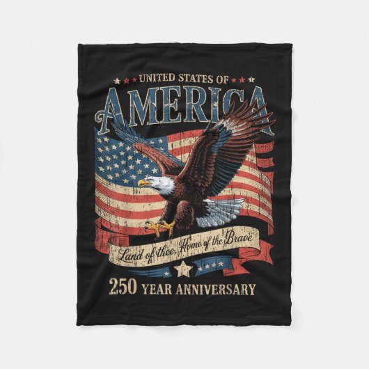 250ste Verjaardag Van Amerika Design Fleece Deken (Voorkant)