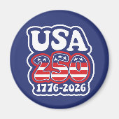 250ste verjaardag van Amerika - Groovy USA 250 Magneet (Voorkant)