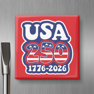 250ste verjaardag van Amerika - Groovy USA 250 Magneet