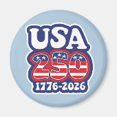 250ste verjaardag van Amerika - Groovy USA 250 Magneet (Voorkant)