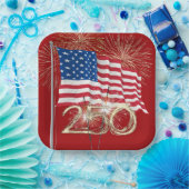 250ste verjaardag van Amerika met Sparklers Papieren Bordje (Feest)