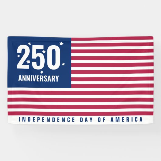 250ste Verjaardag Van Amerika Semiquincentennial Spandoek (Horizontaal)