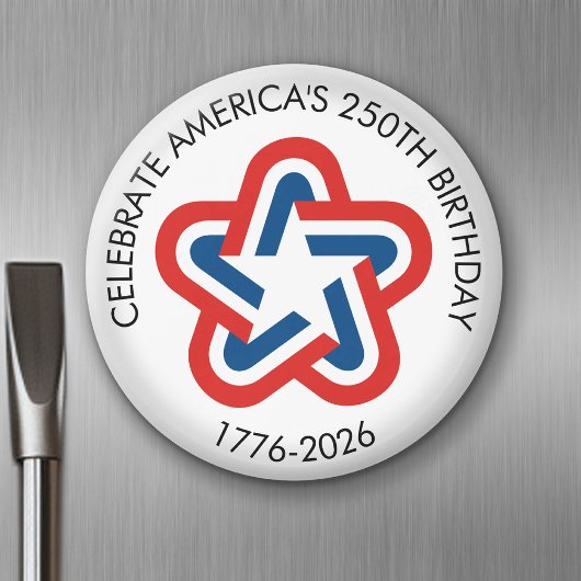 250ste verjaardag van Amerika -  ster 1776-2026 Magneet