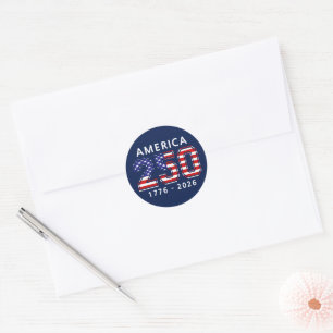 250ste verjaardag van de Verenigde Staten Ronde Sticker