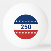 250ste verjaardag van de VS 1776 2026 Rood Wit Bla Pingpongbal (Achterkant)