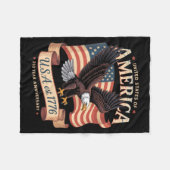 250ste verjaardag van de VS 4 juli Amerikaanse Fleece Deken (Voorkant (Horizontaal))