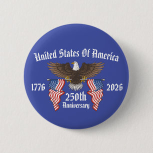 250ste verjaardag van de VS 4 juli Onafhankelijkhe Ronde Button 5,7 Cm