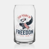 250ste verjaardag van de VS Blikvorm Glas (Achterkant)
