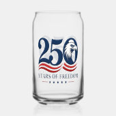 250ste verjaardag van de VS Blikvorm Glas (Voorkant)