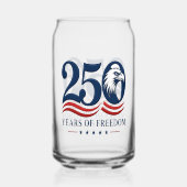 250ste verjaardag van de VS Blikvorm Glas (Achterkant)