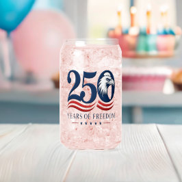 250ste verjaardag van de VS Blikvorm Glas