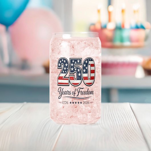 250ste verjaardag van de VS Blikvorm Glas (Insitu (Baby Shower))