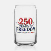 250ste verjaardag van de VS Blikvorm Glas (Achterkant)