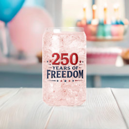 250ste verjaardag van de VS Blikvorm Glas