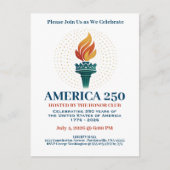 250ste verjaardag van de VS Briefkaart (Voorkant)