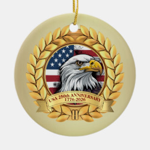 250ste verjaardag van de VS Patriotisch   1776–202 Keramisch Ornament