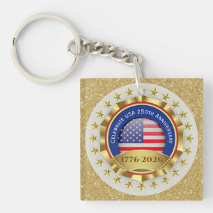 250ste verjaardag van de VS Patriotisch   1776–202 Sleutelhanger