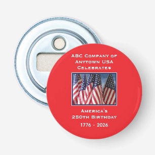 250ste verjaardag van de VS Patriottische Amerikaa Button Flesopener