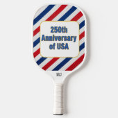 250ste verjaardag van de VS Speler Initialen Pickleball Paddle (Achterkant)