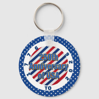 250ste verjaardag van USA Stars Stripes Sleutelhanger