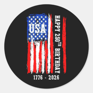 250ste verjaardag Verenigde Staten, Amerikaanse On Ronde Sticker
