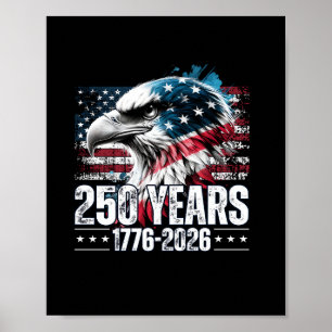 250ste verjaardag Verenigde Staten Verjaardag Lang Poster