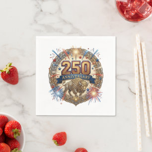 250ste verjaardag Vintage Amerikaanse Bizon Servet